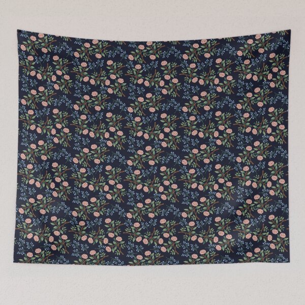 Item preview, Vintage floral with blue and pink  designed and sold by estudio-22.
