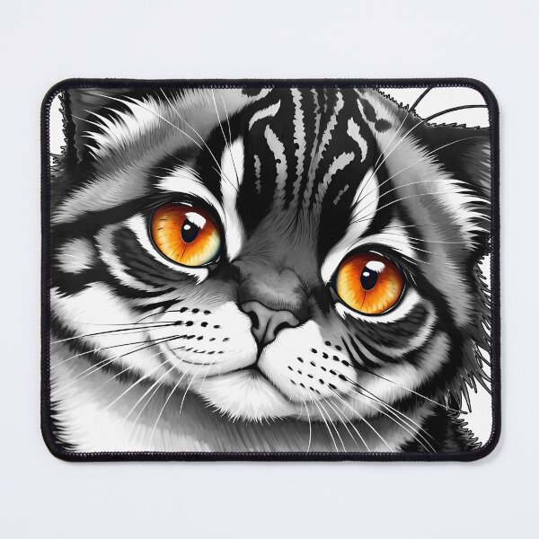 Item preview, Monotone cute Scottish fold designed and sold by Animal-Avenue.