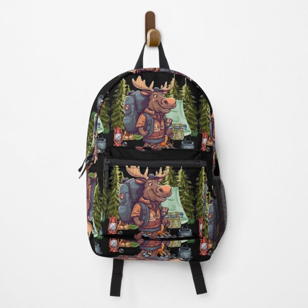 Item preview, Moose Hiking Camping Wilderness designed and sold by wrinkledhippie.