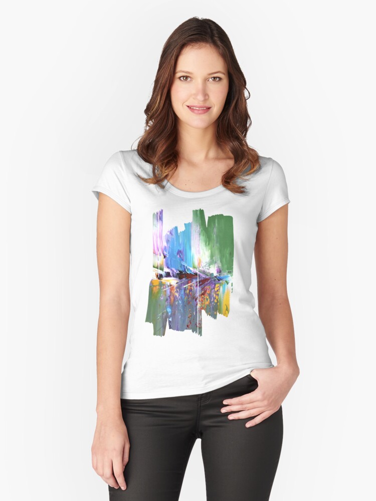 Aperçu 1 sur 3. T-shirt échancré avec l'œuvre L'instant suspendu 1 créée et vendue par ElioraBousquet.
