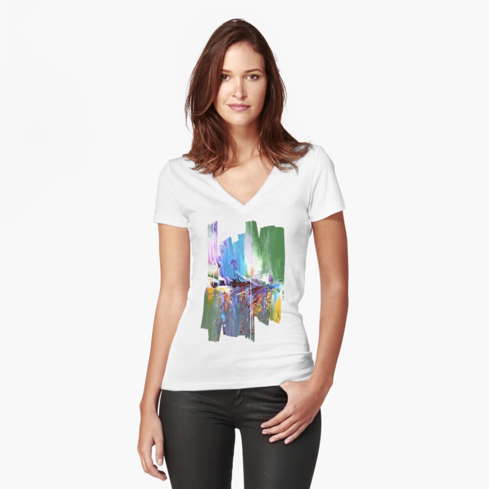 Aperçu de l'œuvre T-shirt moulant col V créée et vendue par ElioraBousquet.