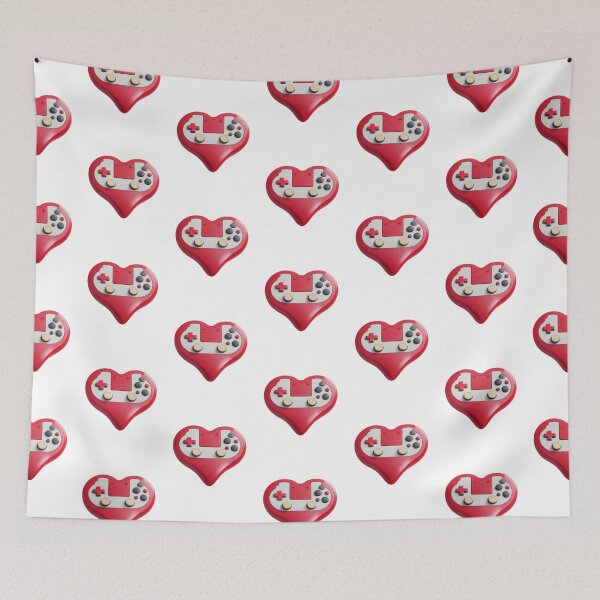 Item preview, Love gaming gamer retro games controller heart designed and sold by w1ckerman.