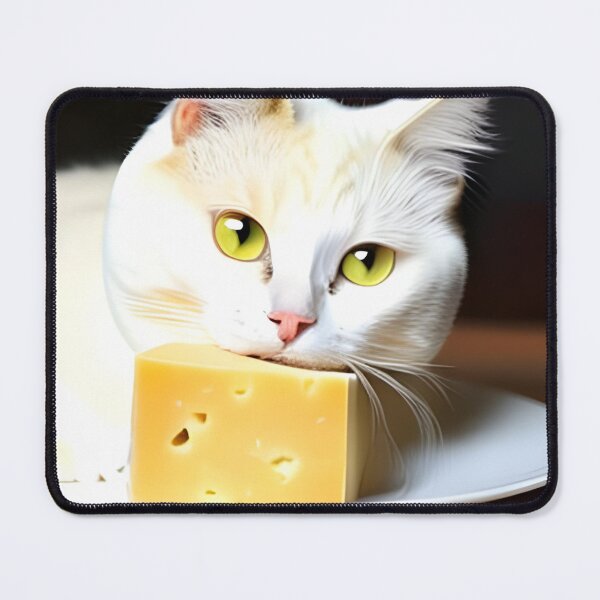 Item preview, Eating cheese a sin cat white designed and sold by Socool101.