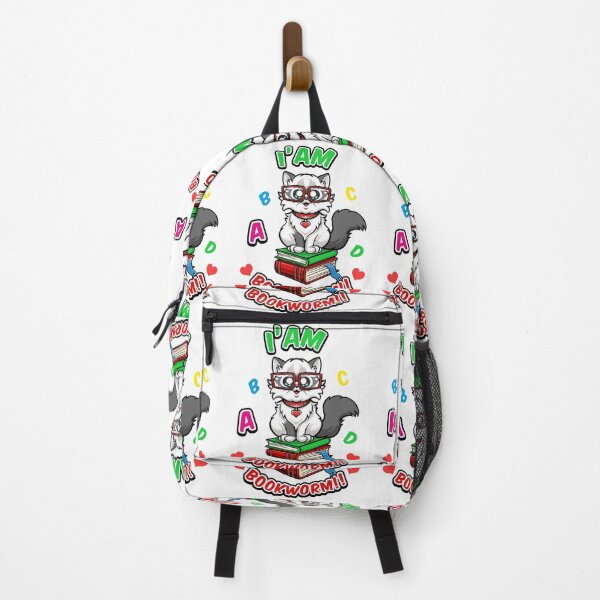 Item preview, I'am a Bookworm!! cartoon cat designed and sold by RysikGraphic.