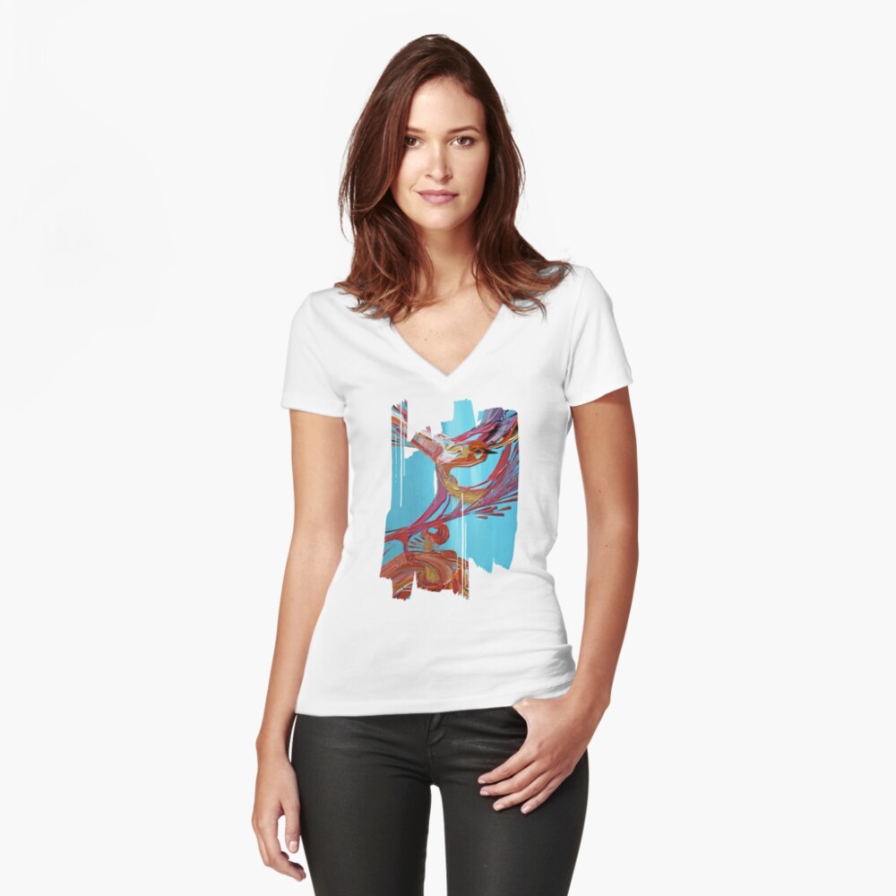 Aperçu de l'œuvre T-shirt moulant col V créée et vendue par ElioraBousquet.