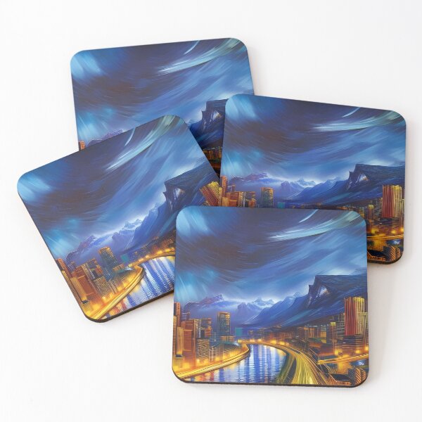 Item preview, Dramatic Night Sky over City, Ai Generated Art  designed and sold by ACC .