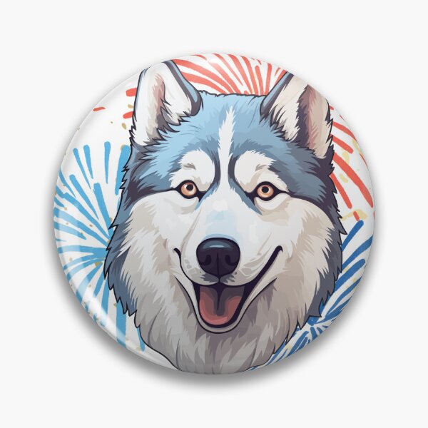 Item preview, Happy 4th of July Husky designed and sold by LunarDogs.