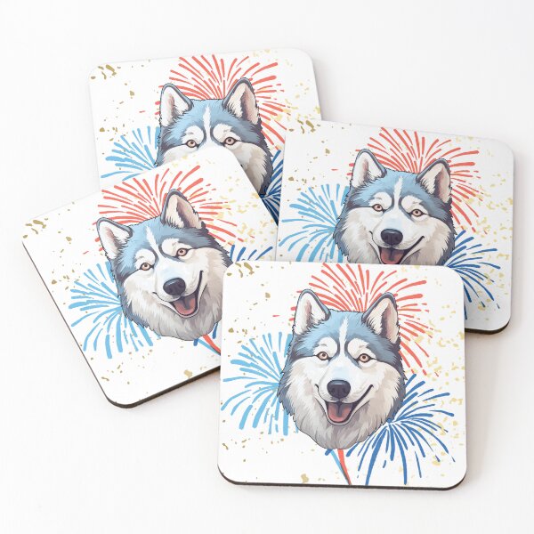 Item preview, Happy 4th of July Husky designed and sold by LunarDogs.