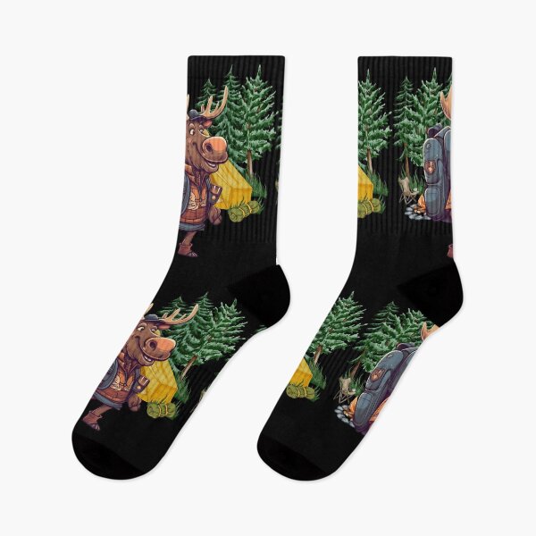 Item preview, Moose Hiking Camping Wilderness designed and sold by wrinkledhippie.