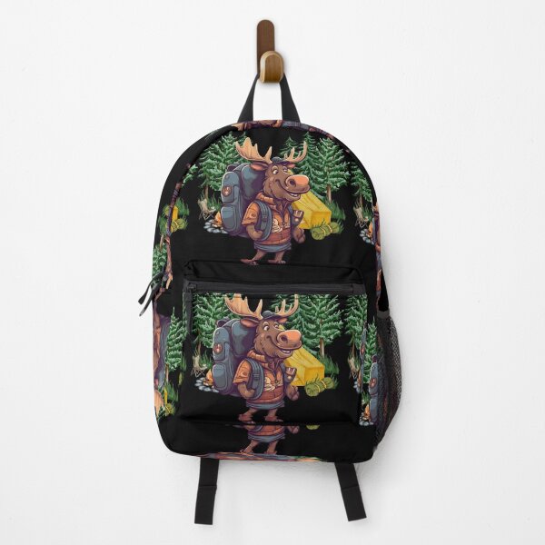Item preview, Moose Hiking Camping Wilderness designed and sold by wrinkledhippie.