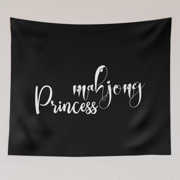 Item preview, mahjong princess - callygraphic  white font with hearts, girly, lovely, feminine designed and sold by EmeraldeaArt.