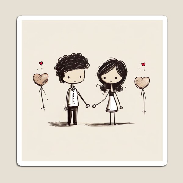 Item preview, Stickfigure love - cute and romantic designed and sold by miss-keysmash.