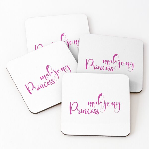 Item preview, mahjong princess - callygraphic pink font with hearts, girly, lovely, feminine designed and sold by EmeraldeaArt.