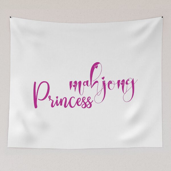 Item preview, mahjong princess - callygraphic pink font with hearts, girly, lovely, feminine designed and sold by EmeraldeaArt.