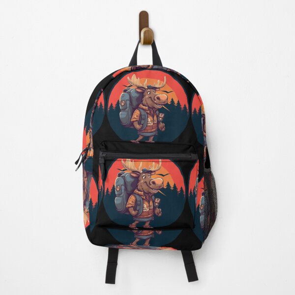 Item preview, Moose Hiking Camping Wilderness designed and sold by wrinkledhippie.