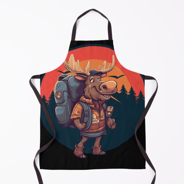 Item preview, Moose Hiking Camping Wilderness designed and sold by wrinkledhippie.