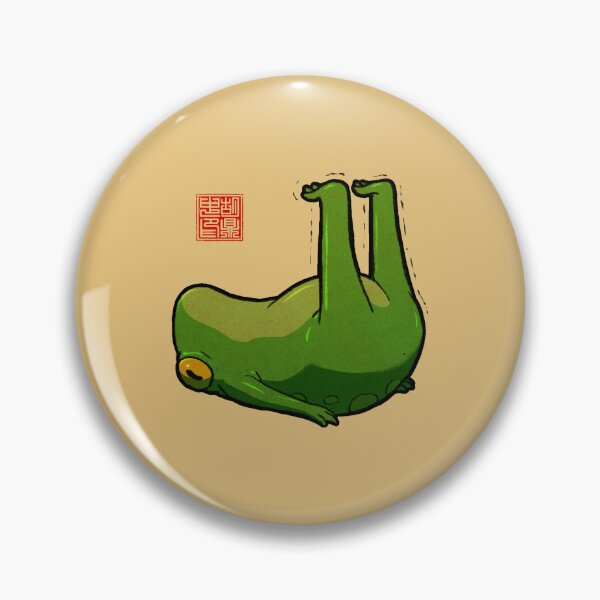 Item preview, yoga frog feet up Viparita Karani pose designed and sold by DingHuArt.