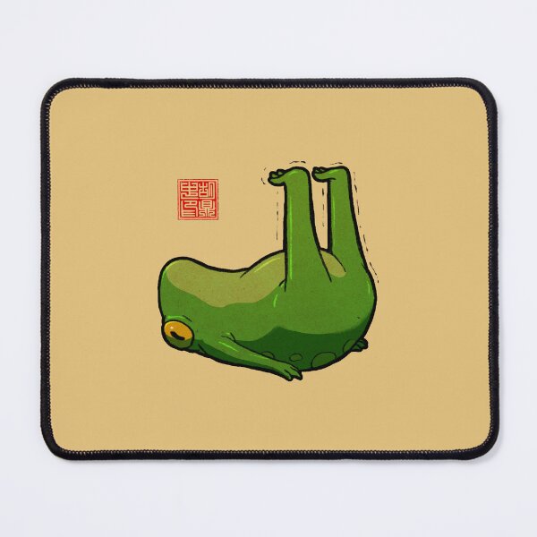 Item preview, yoga frog feet up Viparita Karani pose designed and sold by DingHuArt.