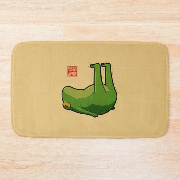 Item preview, yoga frog feet up Viparita Karani pose designed and sold by DingHuArt.
