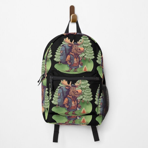 Item preview, Moose Hiking Camping Wilderness Campers designed and sold by wrinkledhippie.