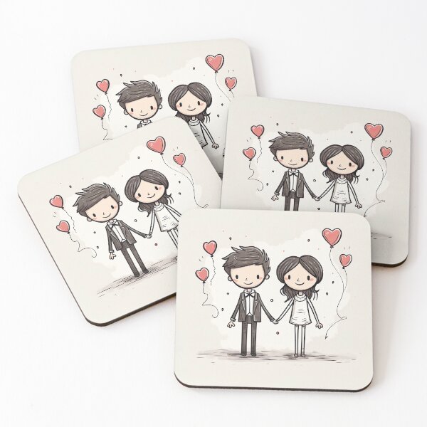 Item preview, Stickfigure love - cute and romantic designed and sold by miss-keysmash.