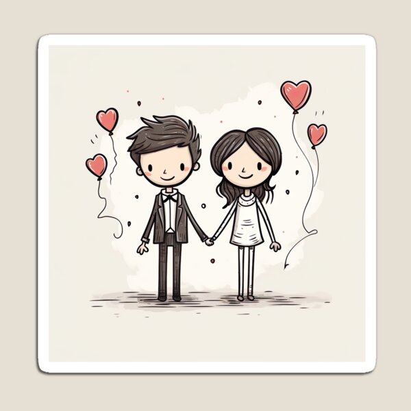 Item preview, Stickfigure love - cute and romantic designed and sold by miss-keysmash.