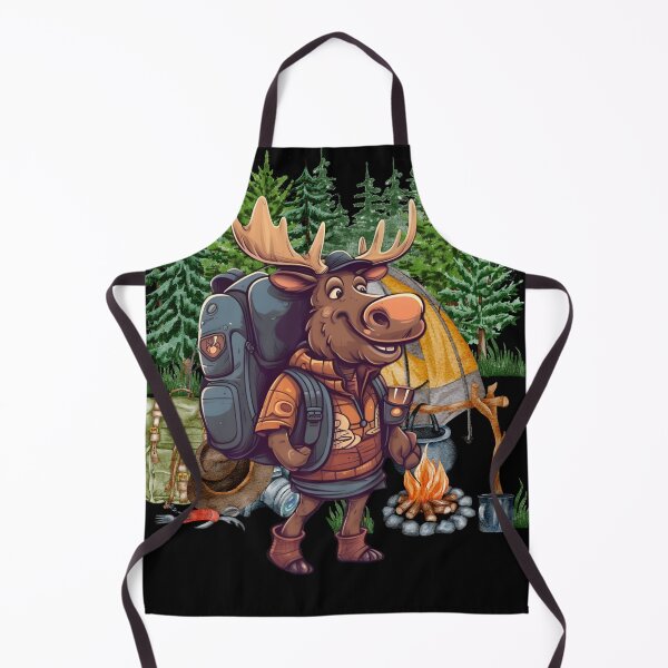 Item preview, Moose Hiking Camping Wilderness Campers designed and sold by wrinkledhippie.