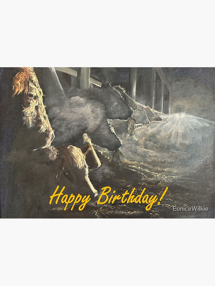 Thumbnail 2 of 2, Greeting Card, Feeding Time - Birthday Card designed and sold by EuniceWilkie.