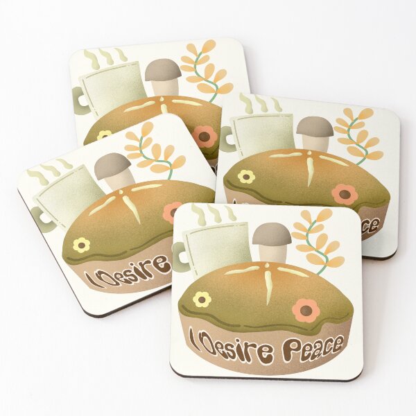 Item preview, I Desire Peace pie art cottagecore and hygge sticker by DozyJov designed and sold by DozyJov.