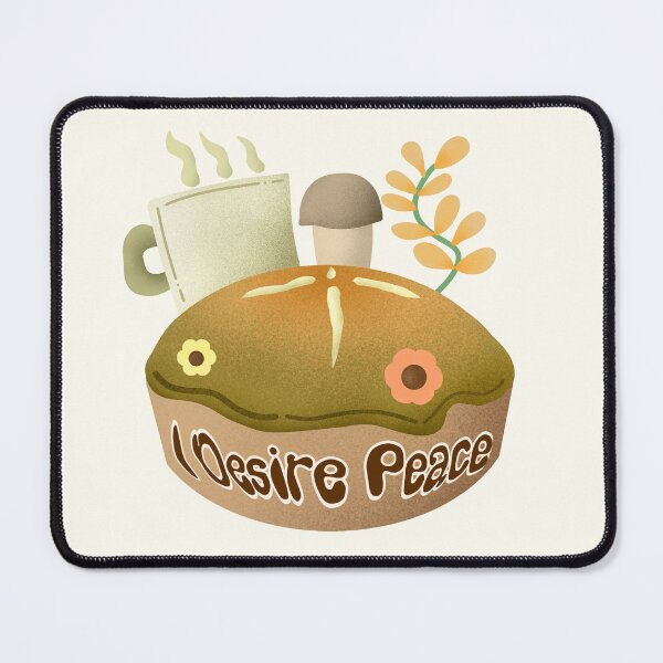 Item preview, I Desire Peace pie art cottagecore and hygge sticker by DozyJov designed and sold by DozyJov.