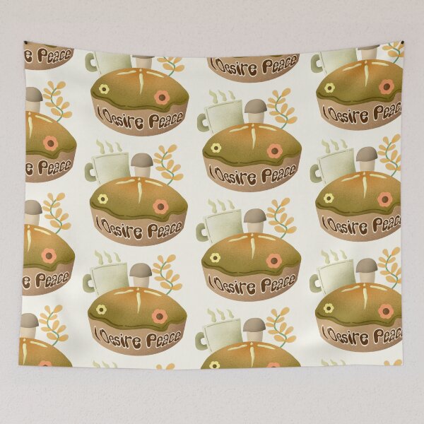 Item preview, I Desire Peace pie art cottagecore and hygge sticker by DozyJov designed and sold by DozyJov.