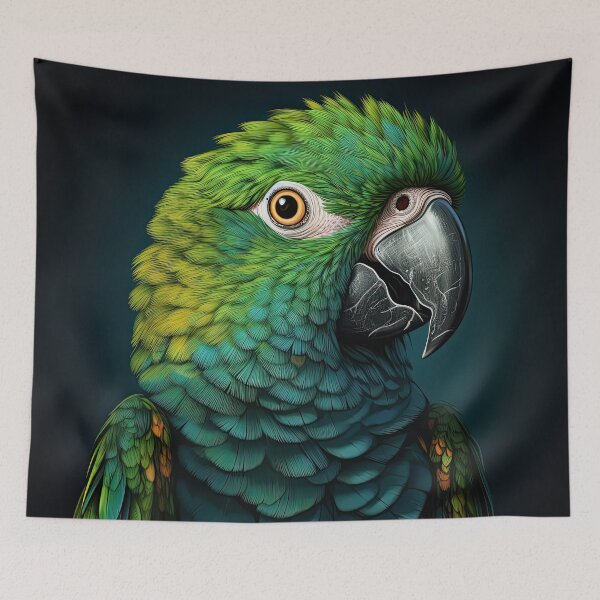 Item preview, Green and curious Conure Parrot  designed and sold by Adriano Carrideo.