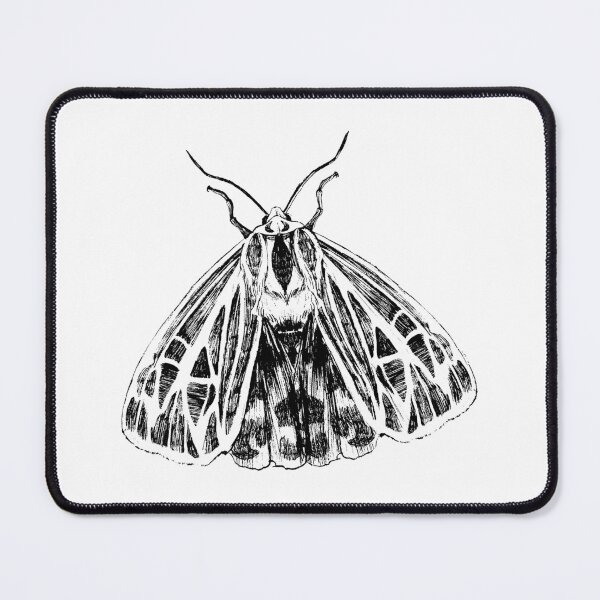 Item preview, White Tiger Moth Illustration designed and sold by Habiba Hasan.