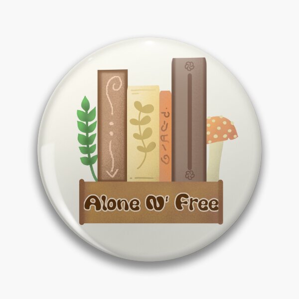 Item preview, Alone and free books cottagecore and hygge sticker by DozyJov designed and sold by DozyJov.