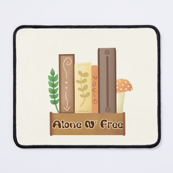 Item preview, Alone and free books cottagecore and hygge sticker by DozyJov designed and sold by DozyJov.