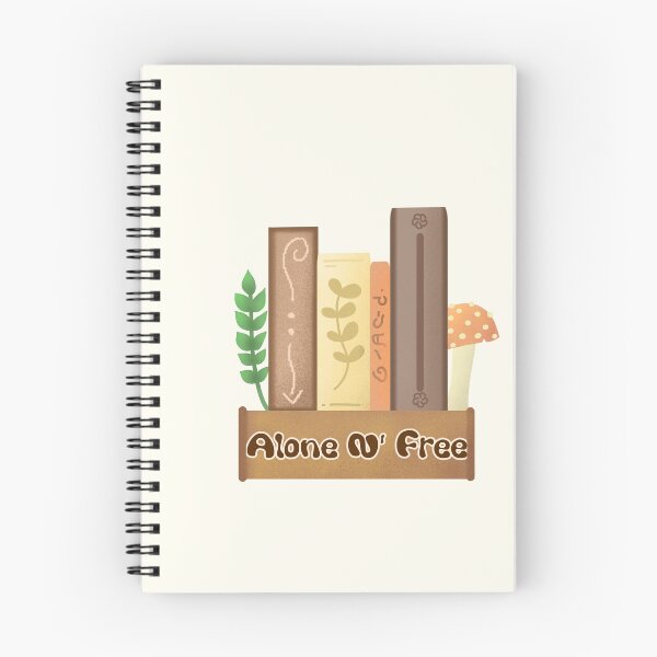 Item preview, Alone and free books cottagecore and hygge sticker by DozyJov designed and sold by DozyJov.