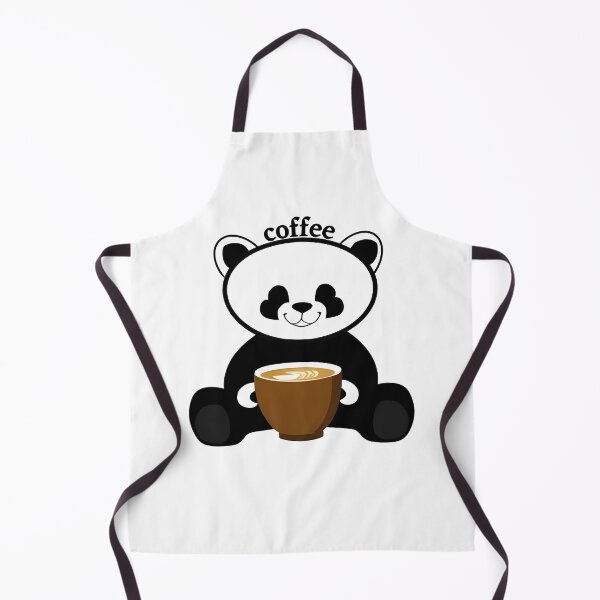 Item preview, smiling panda at the sight of coffee designed and sold by MacLis.
