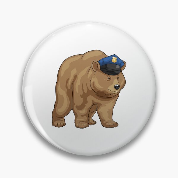 Artikelvorschau, Bär Polizist Polizeimütze Polizei entworfen und verkauft von Snabdesign84.