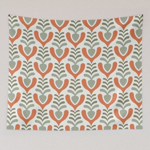 Item preview, KF 0078 D - Vintage Retro Flower 70s Modern Geometric Floral Pattern designed and sold by KhakiFinch.