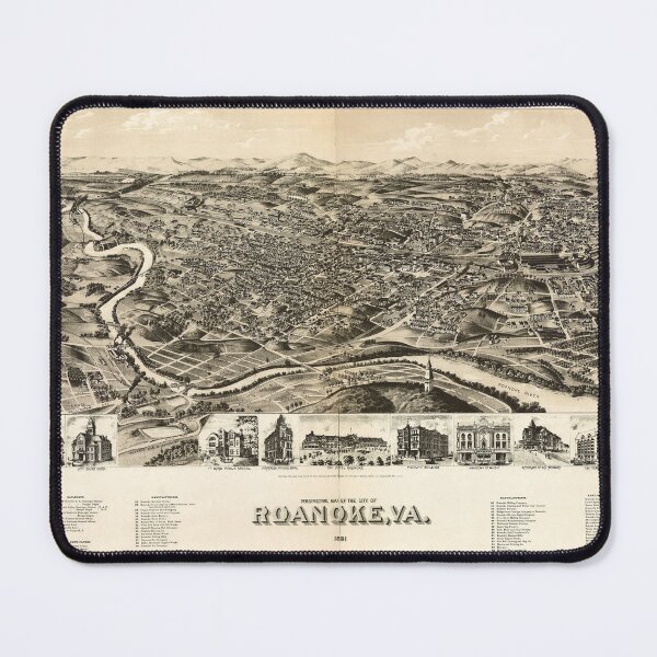 Item preview, Roanoke, Virginia (1891) designed and sold by allhistory.