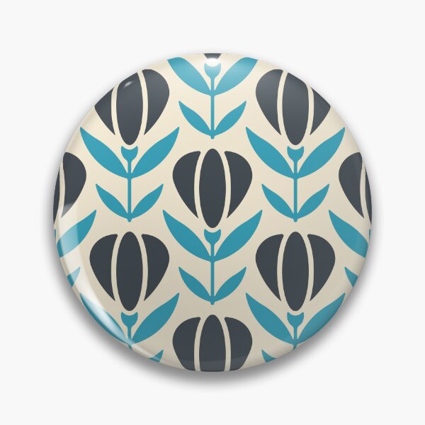 Item preview, KF 0079 A - Vintage Retro Flower 70s Modern Geometric Floral Pattern designed and sold by KhakiFinch.