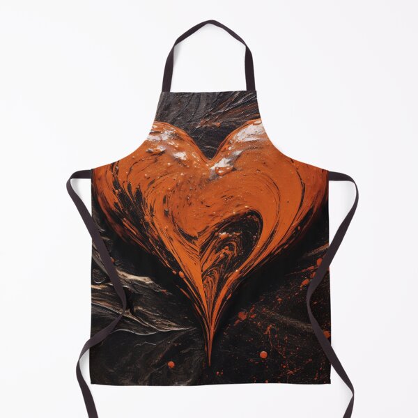 Item preview, A black and brown colored textured painting  of a heart designed and sold by isBotStore.