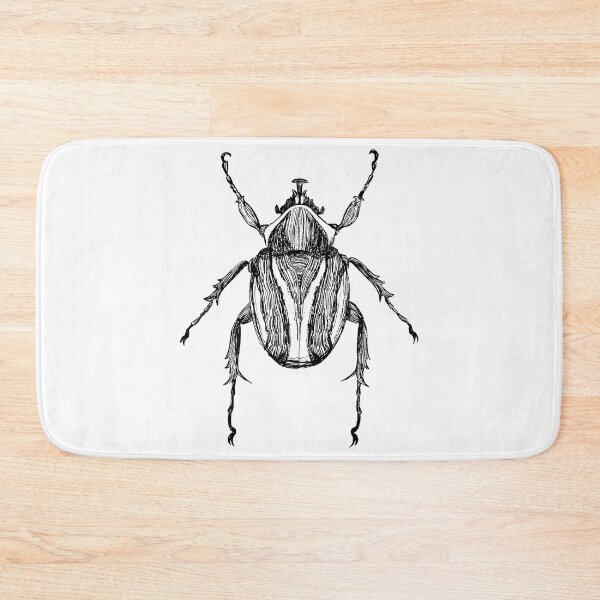 Item preview, Striped Scarab Beetle Insect Illustration designed and sold by Habiba Hasan.