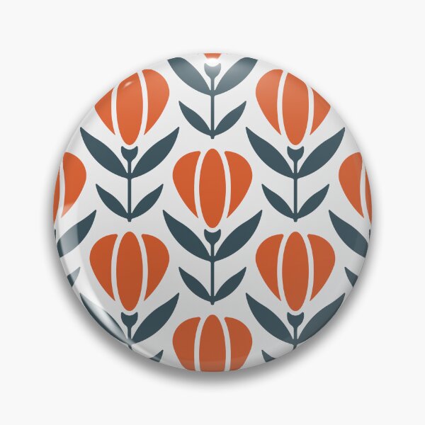 Item preview, KF 0079 C - Vintage Retro Flower 70s Modern Geometric Floral Pattern designed and sold by KhakiFinch.