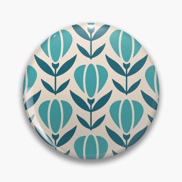 Item preview, KF 0079 G - Vintage Retro Flower 70s Modern Geometric Floral Pattern designed and sold by KhakiFinch.