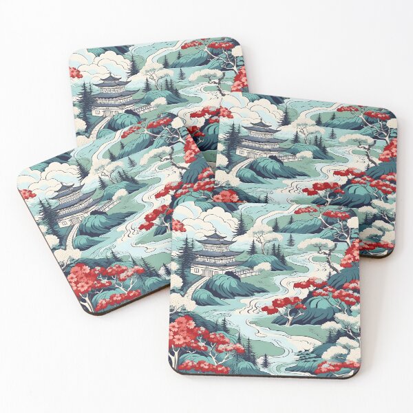 Item preview, Immersed in the Flow, Ukiyo-e Pattern designed and sold by imaginariumlab.