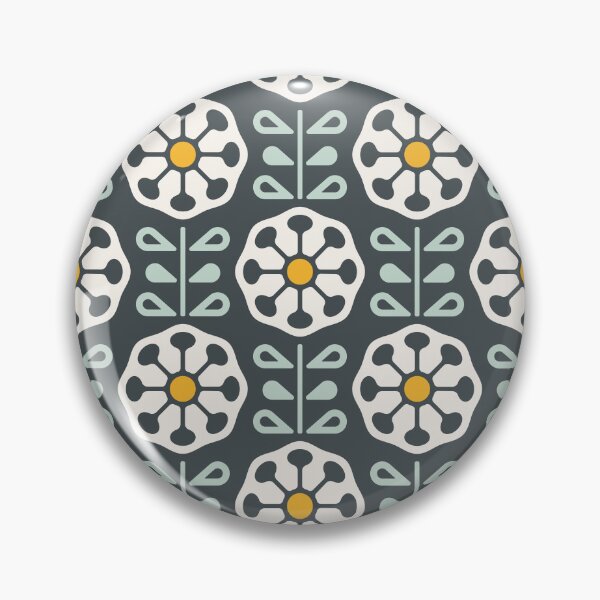 Item preview, KF 0080 A - Vintage Retro Dandelion Flower 70s Modern Geometric Floral Pattern designed and sold by KhakiFinch.