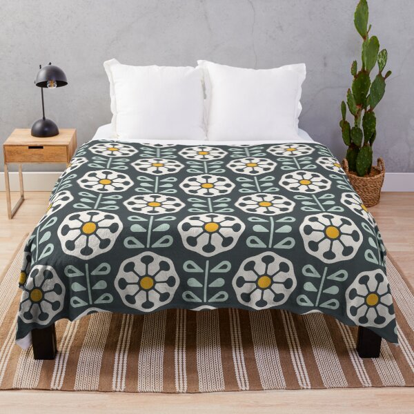 Item preview, KF 0080 A - Vintage Retro Dandelion Flower 70s Modern Geometric Floral Pattern designed and sold by KhakiFinch.