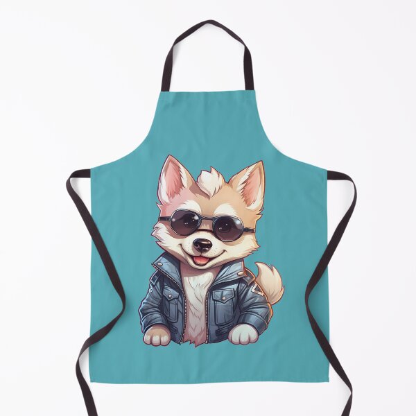 Item preview, Cartoon Husky wearing a leather jacket and sunglasses. designed and sold by HouseOfRosy.