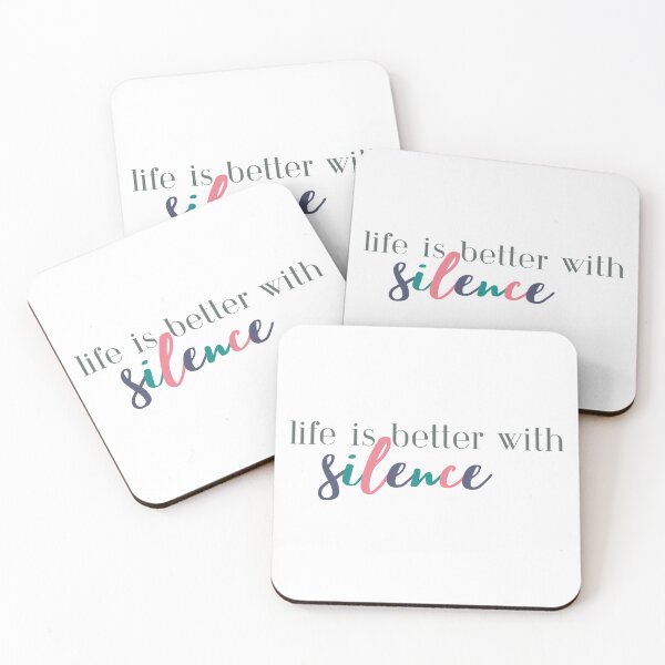 Item preview, Life is Better With Silence | Quiet | Mom | Babysitter | Introvert | Teacher designed and sold by ShoniwDesigns.